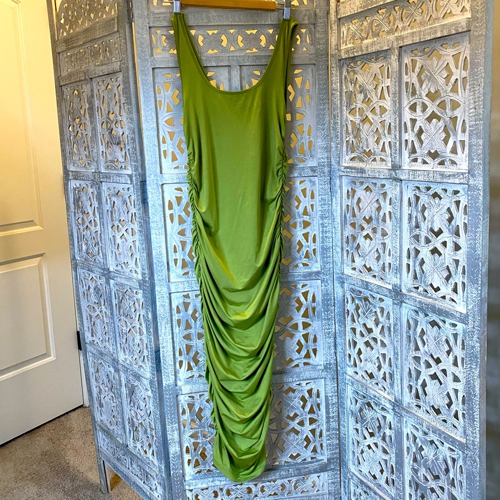 Rouched midi dress